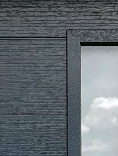 Close-up of Monza composite door slab and cassette