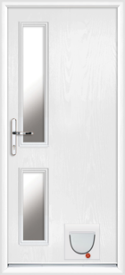 Lancashire composite doors with catflaps