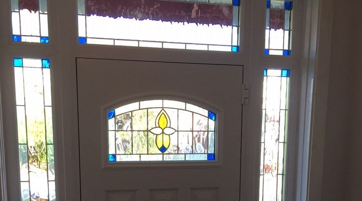 1930's bespoke front door glass