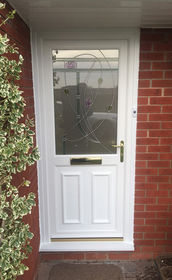 Nottingham Statice white upvc front door