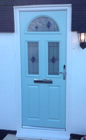 Lothian Blue Cavana chartwell green composite front door