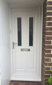 Leeds Sella white upvc front door