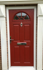 Essex red composite front door