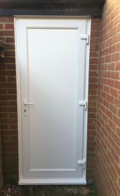 Full flat white upvc back door