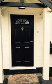 Essex black composite back door