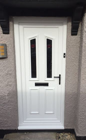 Croydon Kuban white upvc front door