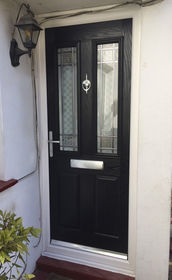 Dorset Victoriana black composite front door