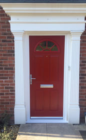 Essex red composite front door