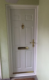 Kent white composite front door