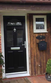 Lothian Box Lead black composite front door