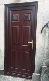 Harrow Vigo mahogany upvc back door