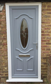 Haringley Pompei light grey upvc front door