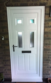 Harrow Patras 4 white upvc front door