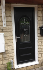 Lewisham Capella black upvc back door