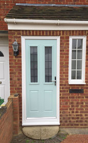 Dorset Box Lead duck egg blue composite back door