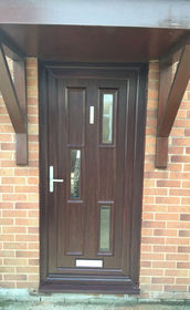 Havering Baden 3 rosewood upvc front door