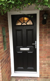 Essex black composite front door