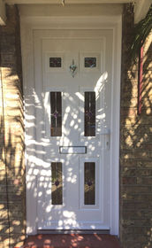 Harrow Granada white upvc front door