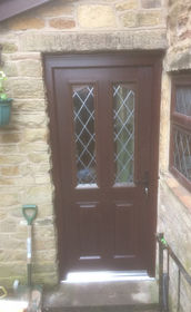 Wiltshire Diamond Lead rosewood composite back door