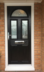 Lothian Zinc Art Elegance black composite front door