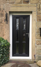 Havering Arbon 6 black upvc back door