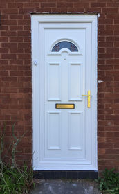 Enfield Malo white upvc front door