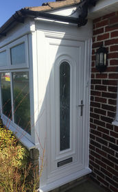 Waltham Elsa white upvc front door