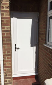 Full Flat white upvc back door