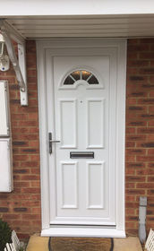 Enfield Georgian Bar white upvc front door