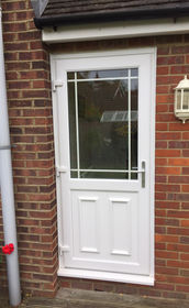 Nottingham Edwardian Bar white upvc back door