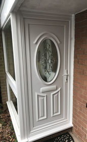 Derby Mira white upvc front door