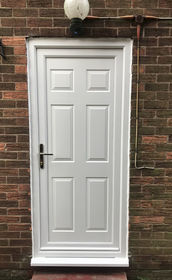 Harrow Solid white upvc back door