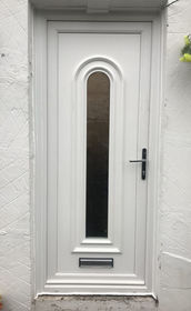 Waltham Elore white upvc front door