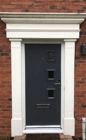 Hampshire Anice slate grey composite front door