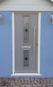 Tyne Blue Elba silver grey composite front door