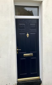 Kent blue composite front door with toplight