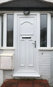 Glasgow Solid white upvc front door