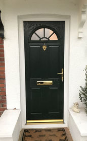 Essex green upvc front door