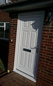 Harrow Solid white upvc front door