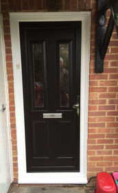 Leeds Sella black upvc front door