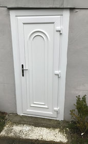 Waltham Solid white upvc back door