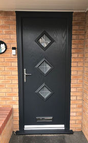 Middlesex Box Lead anthracite grey composite front door