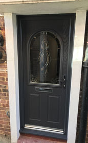 Devon Sagittarius anthracite grey composite front door