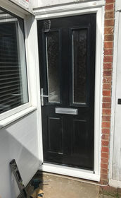 Dorset Anice black composite front door