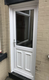 Nottingham Attina white upvc back door