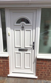 Enfield Turin white upvc front door