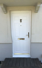 Kent white composite front door