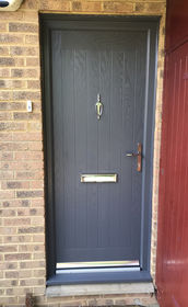 Norfolk slate grey composite front door