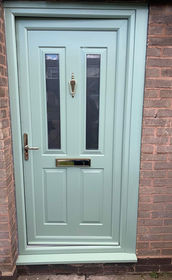 Leeds Sella chartwell green upvc front door