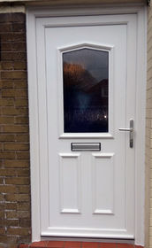 Aberdeen Pallas white upvc front door